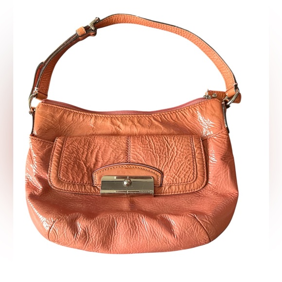 Coach Orange Leather Shoulder Bag - Picture 1 of 7